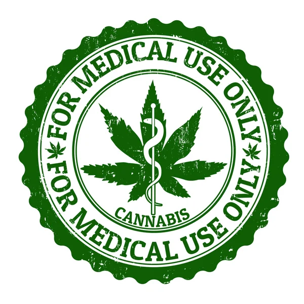 Timbre de marijuana médicale — Image vectorielle