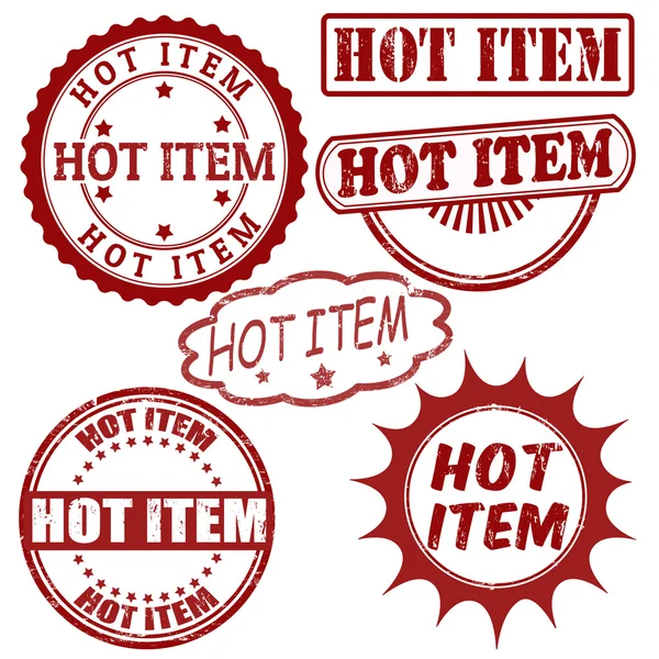 Set of Hot Item stamps — Stock Vector
