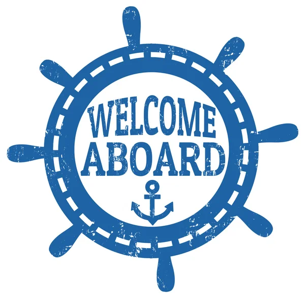 Welcome aboard stamp — Stock Vector