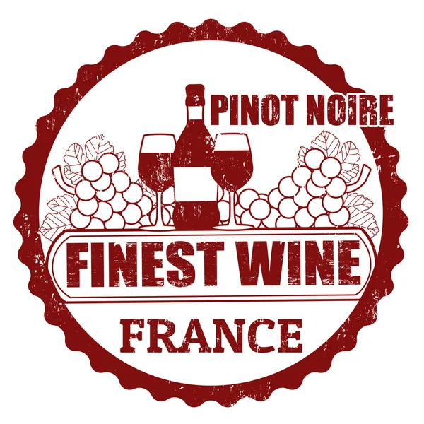Pinot noir, Marke Frankreich — Stockvektor