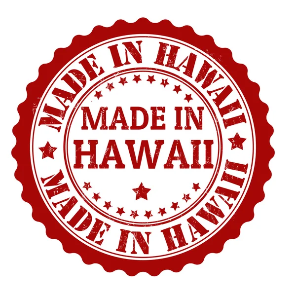 Gemaakt in hawaii stempel — Stockvector