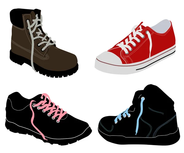 Different shoes set — Stock Vector