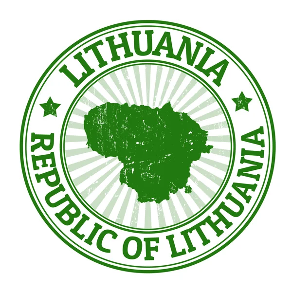 Timbre de Lituanie — Image vectorielle