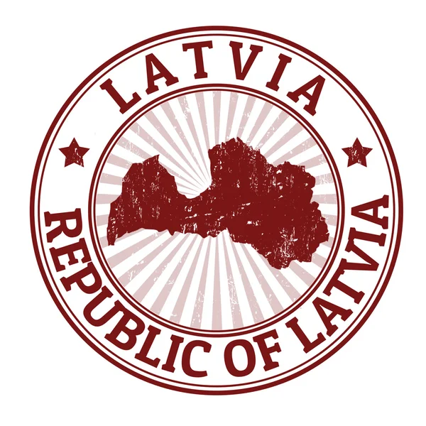 拉脱维亚邮票 — 图库矢量图片