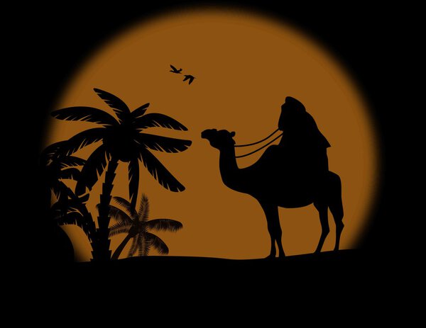 Бедуины на верблюдах

