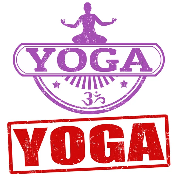 Timbres de yoga — Image vectorielle