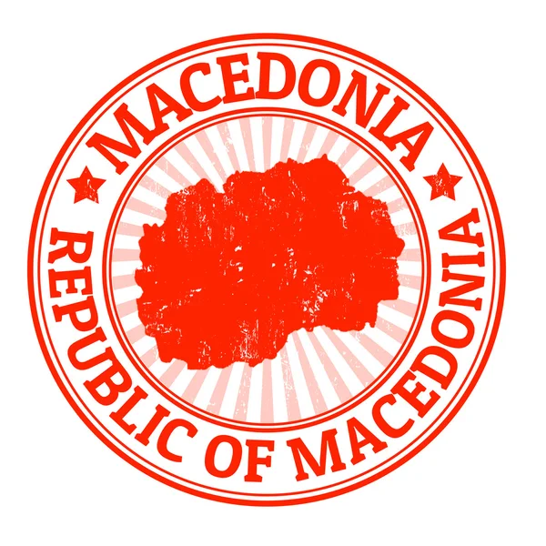 Sello Macedonia — Archivo Imágenes Vectoriales