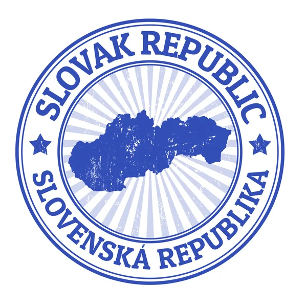 Slovakiska republiken stämpel — Stock vektor