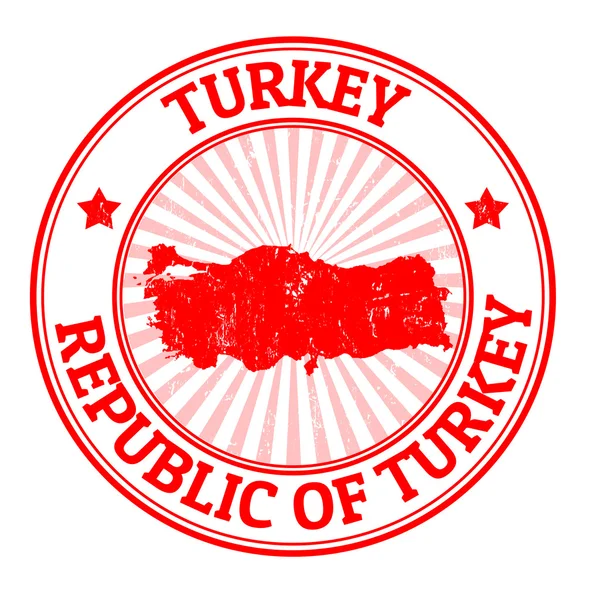 Turkey stamp — Stock Vector