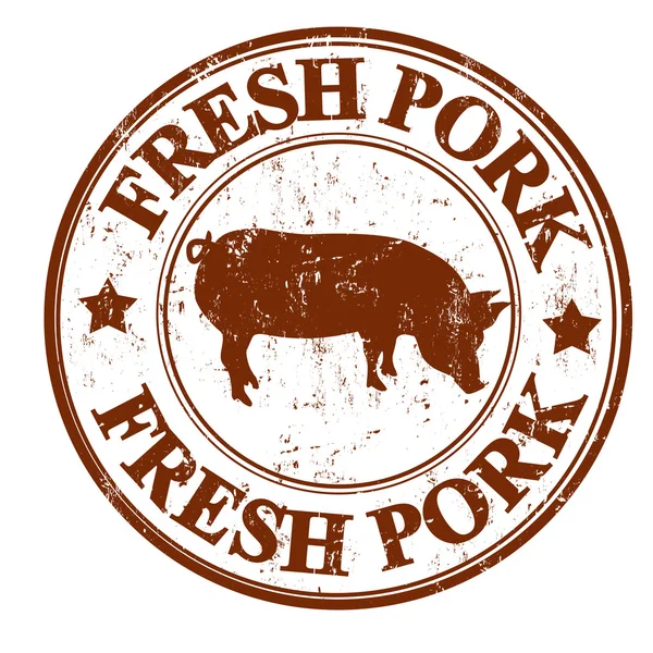 Vers varkensvlees stempel — Stockvector