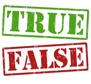 True and False stamps clipart