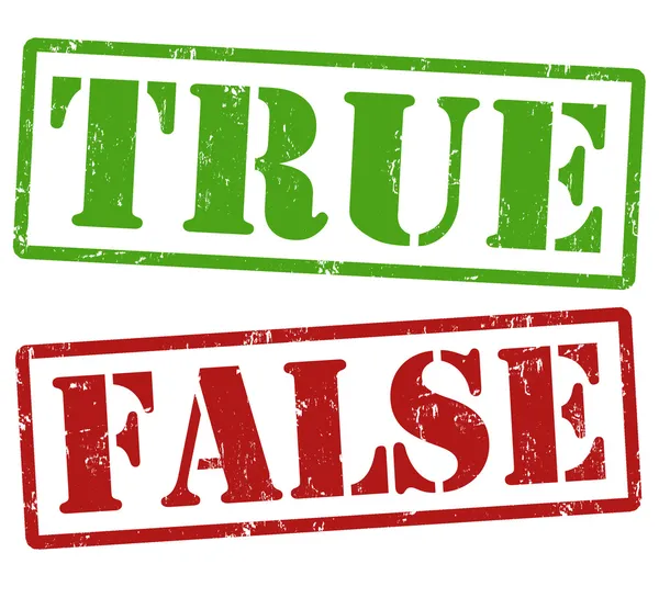 True 和 false 的邮票 — 图库矢量图片