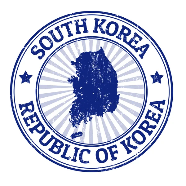 Печать Южной Кореи — стоковый вектор