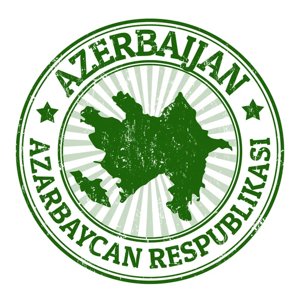 Timbro Azerbaigian — Vettoriale Stock