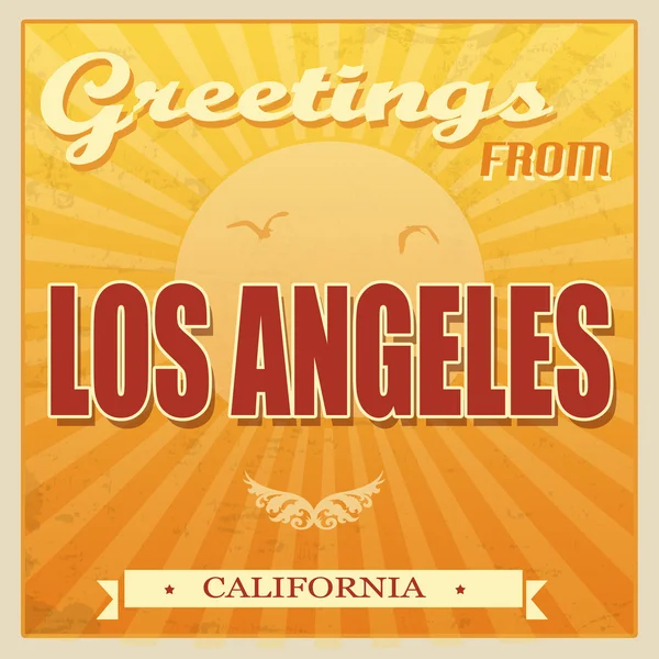 Cartel de Vintage Los Angeles, California — Vector de stock