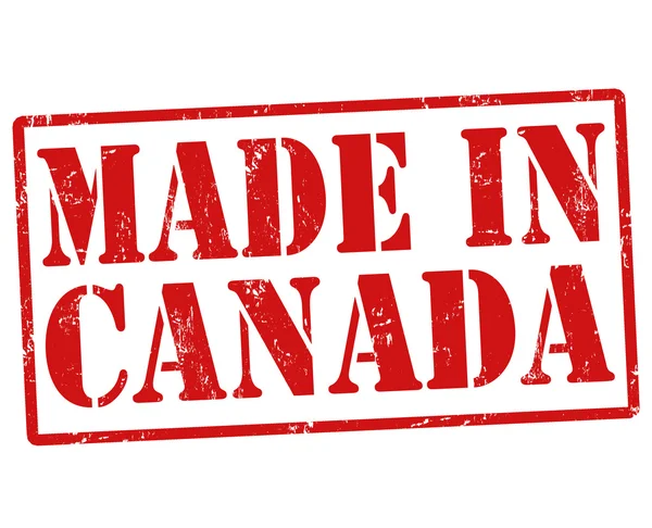 Hecho en canada sello — Vector de stock