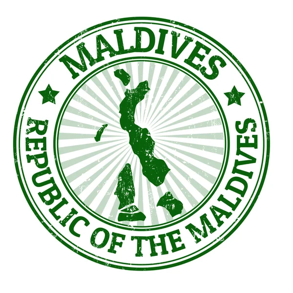 Maldiverna stämpel — Stock vektor