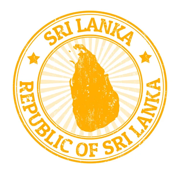 Sri lanka pieczęć — Wektor stockowy