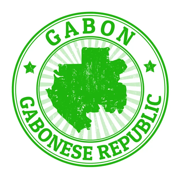 Gabon stamp — Stock Vector