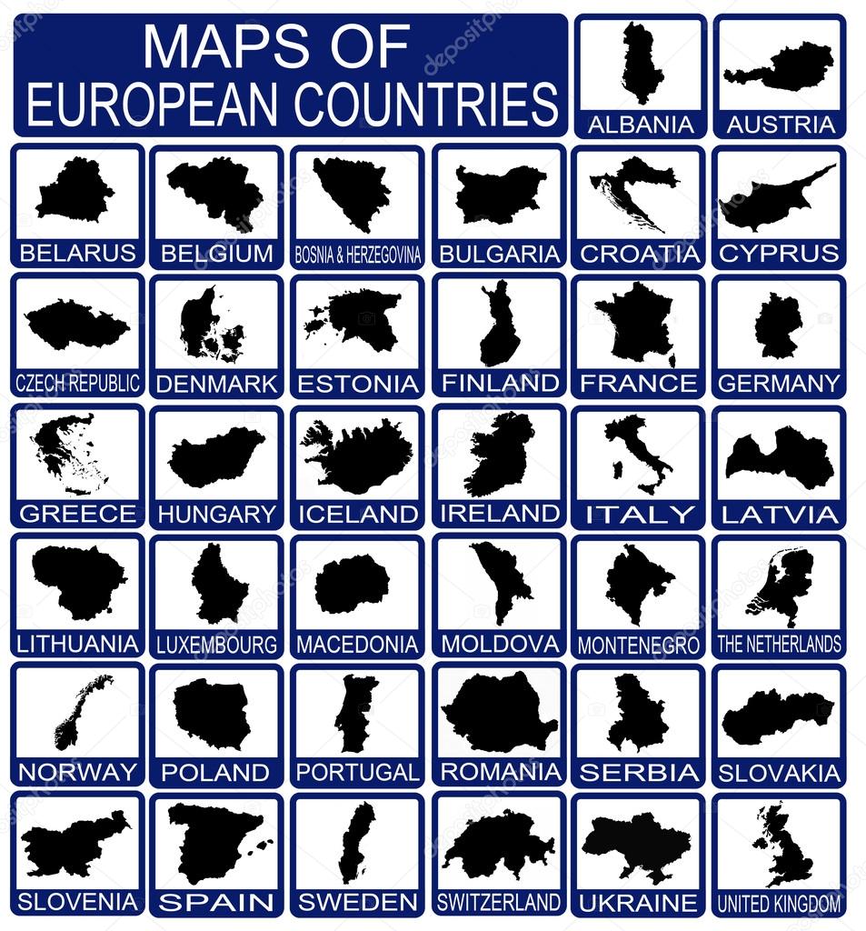 Maps of European Countries