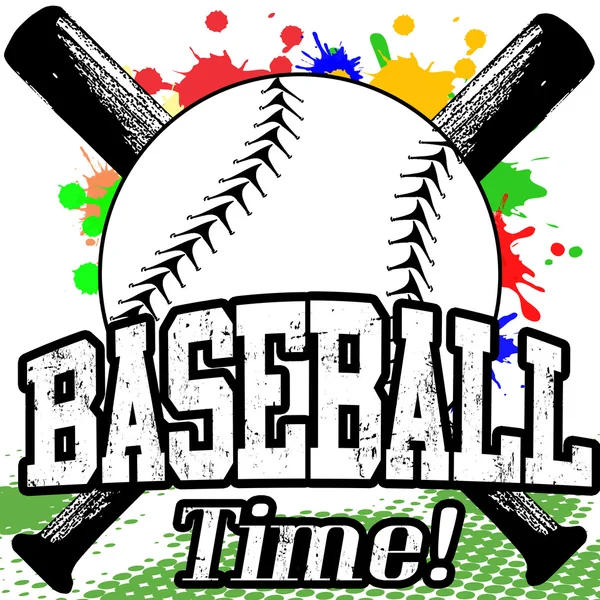 Baseball Time poster — Stock Vector