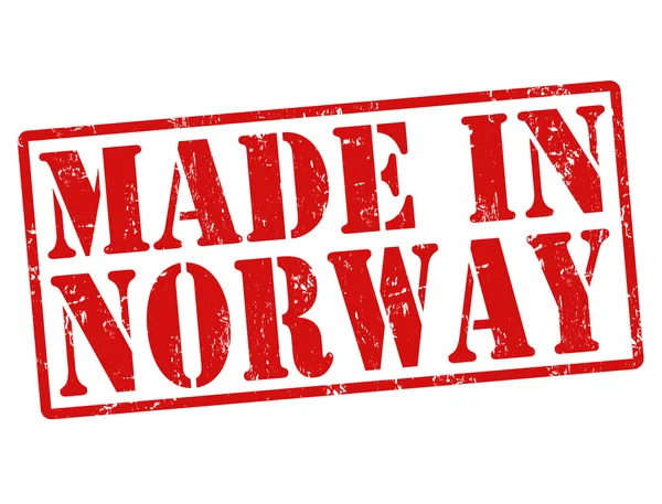 Fabricado en sello noruego — Vector de stock