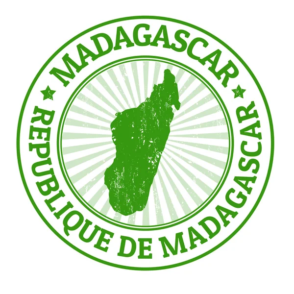 Madagascar stamp — Stock Vector