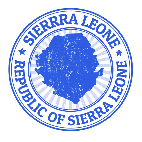 Sello Sierra Leona — Vector de stock