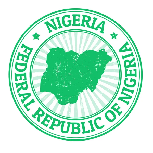 Nigeria stamp — Stock Vector