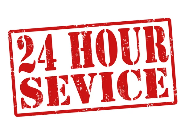 24 hour service stamp — Stock Vector