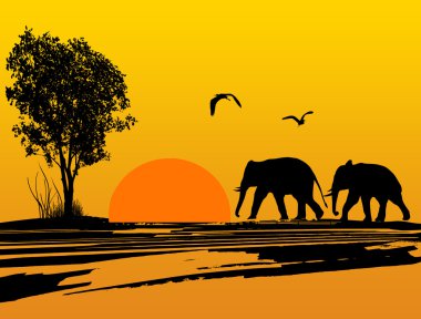 Afrika filleri siluet
