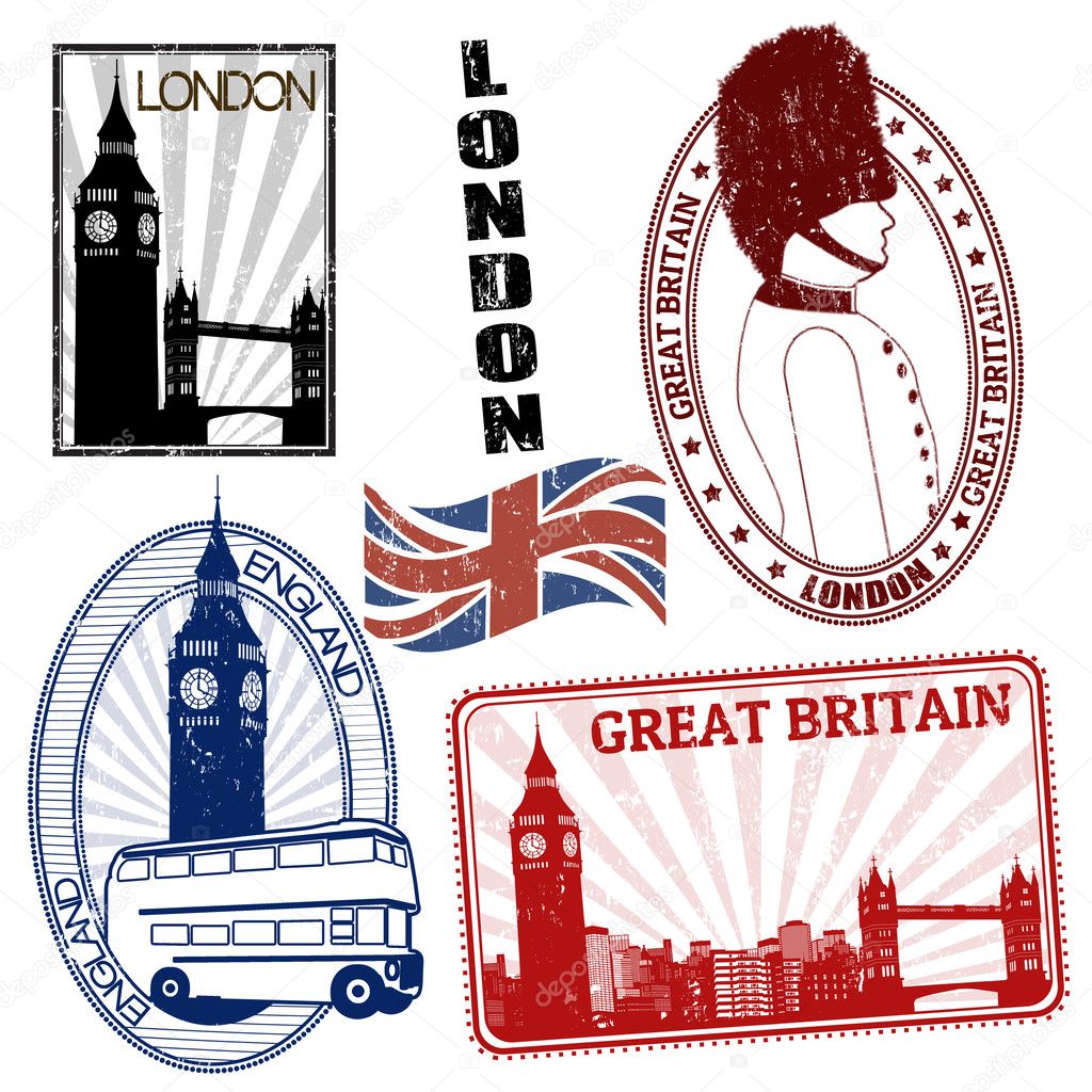 Set of British stamps