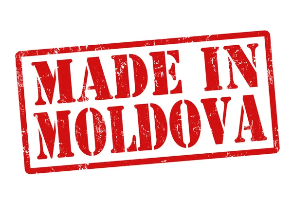 Hecho en Moldavia sello — Vector de stock