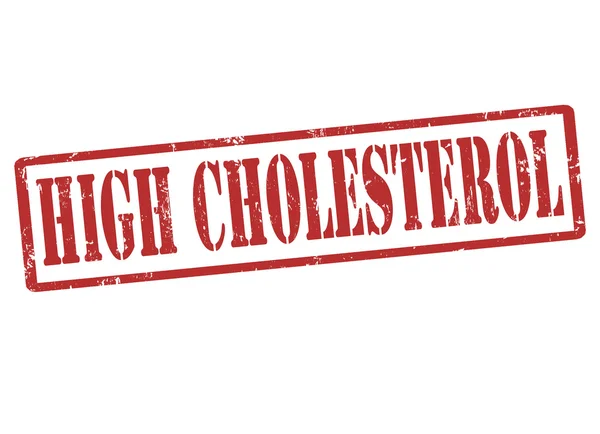 High cholesterol stamp — Stock Vector