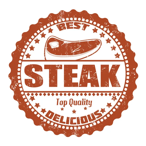 Steak stamp — Stock Vector