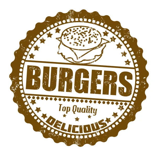 Sello de hamburguesas — Vector de stock