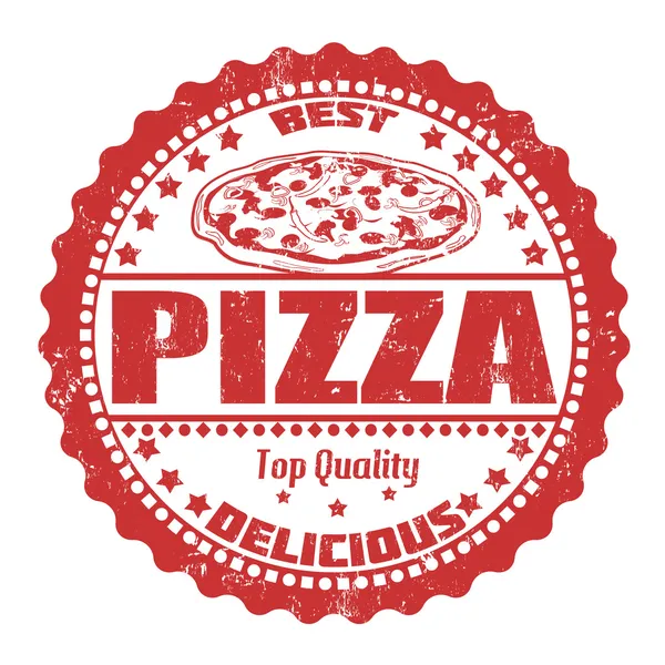 Pizza stamp — Stock Vector