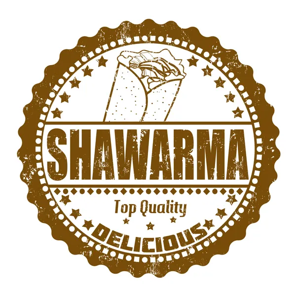 Shawarma stamp — Stock Vector