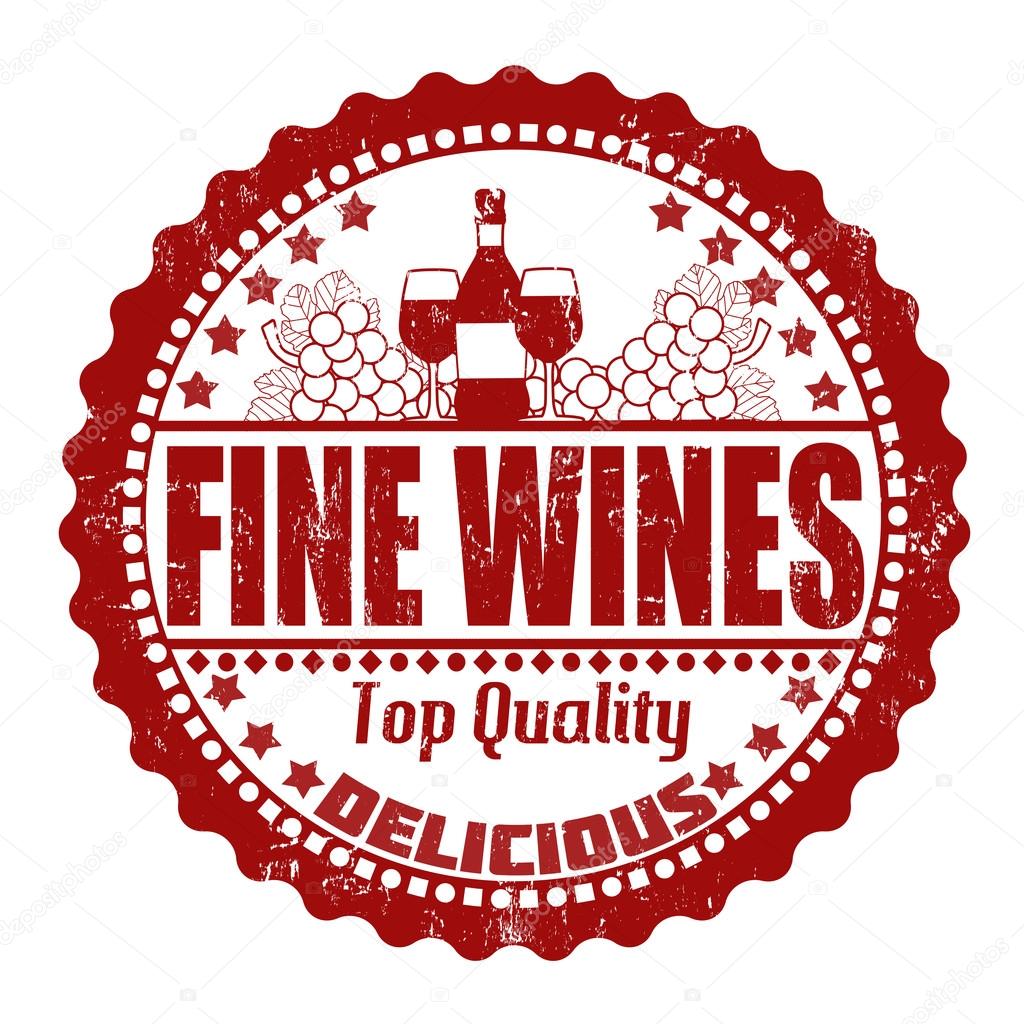 Fine wines stamp
