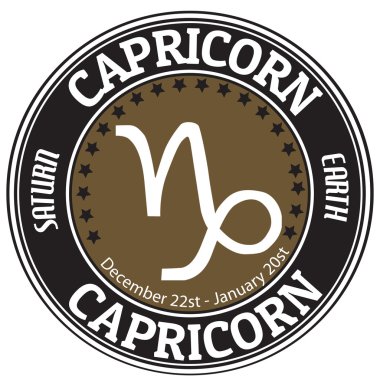 Capricorn zodiac label