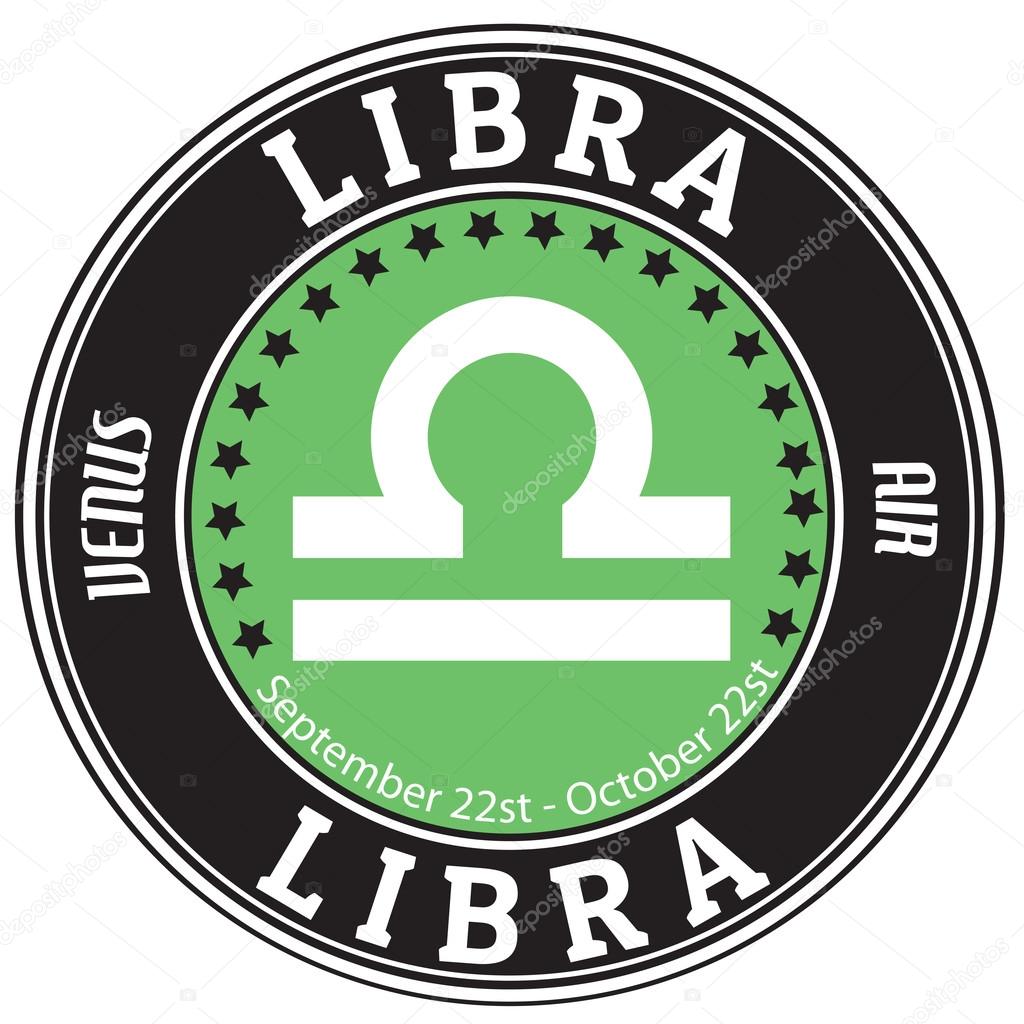 Libra zodiac label