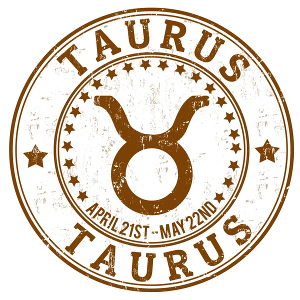 Taurus zodiac grunge stämpel — Stock vektor