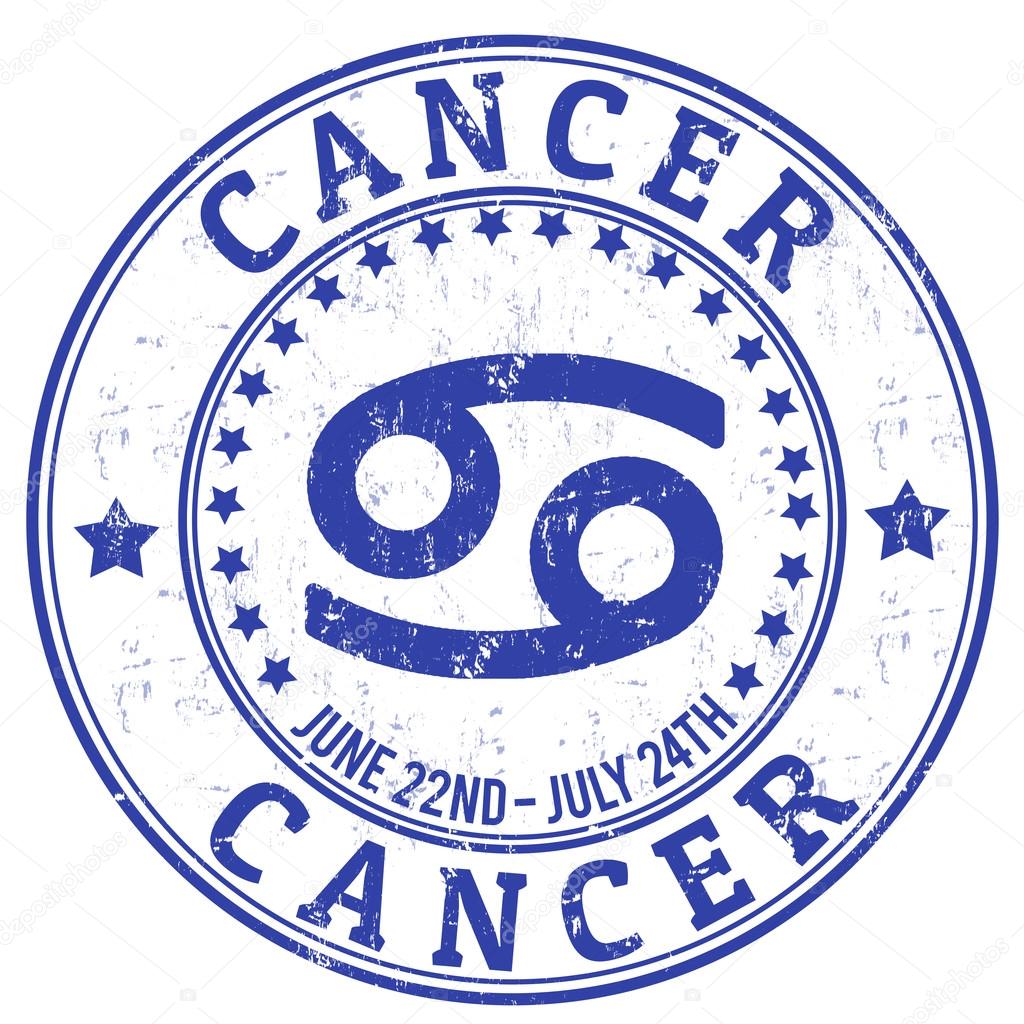 Cancer zodiac grunge stamp