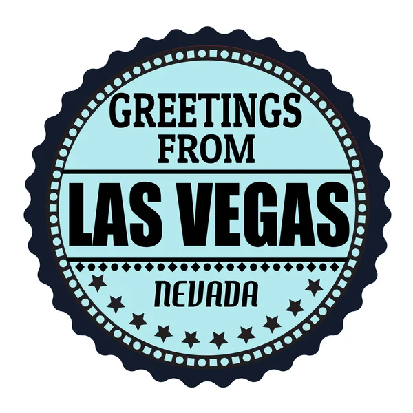 Saludos desde la etiqueta Las Vegas — Vector de stock