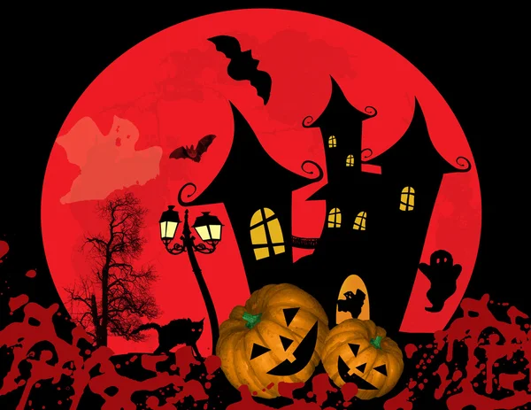 Fondo de Halloween espeluznante — Vector de stock