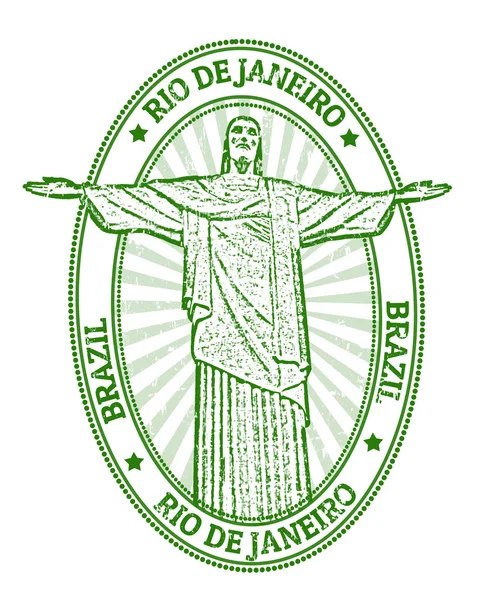 Francobollo Rio de Janeiro — Vettoriale Stock