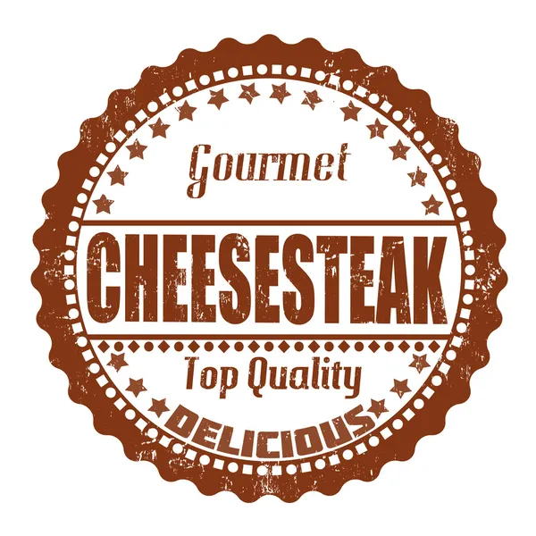 チーズ ステーキ スタンプ — ストックベクタ