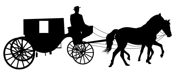 Horse put to a cart — Stock Vector