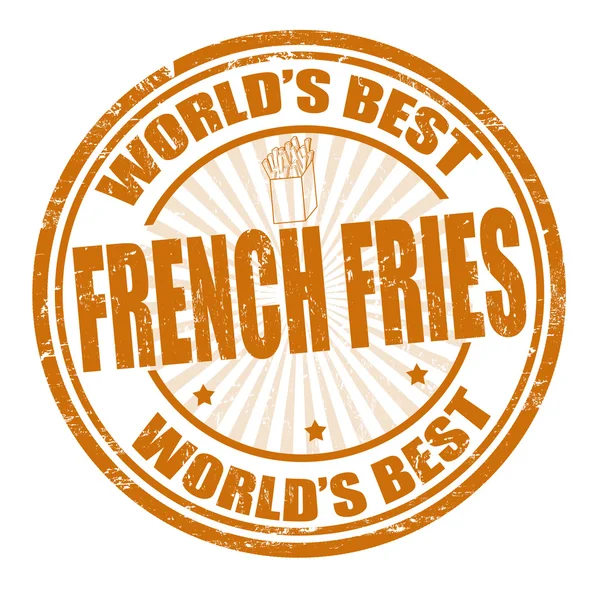 French fries stamp — Stock Vector