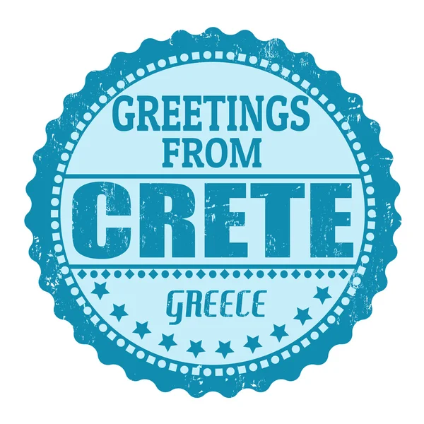 Привіт з Крит етикетки — стоковий вектор